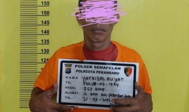 Terekam CCTV Pelaku Curas Berhasil diamankan Polsek Senapelan