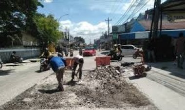 Kontraktor Pekerjaan IPAL  Perbaiki Jalan rusak, Pekerjaan dimulai sekitar Kecamatan Sukajadi