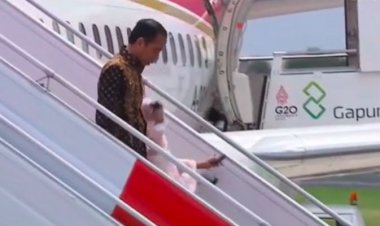 Iriana Jokowidodo jadi sorotan, Usai terpeleset saat turun tangga pesawat hendak menghadiri Kegiatan G20