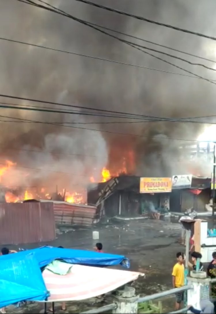 Diwacanakan Bakal Di Bangun Ulang, Pasar Cikpuan Kota Pekanbaru Malah Kebakaran