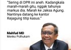 DPR Kecam Mahfud MD Atas Tudingan Markus, Nitizen Malah Pro Kepada Mahfud MD