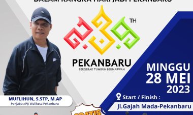 Adakan Gerak Jalan Sehat Memperingati Hari Jadi Pekanbaru ke-239, Pemko Berikan Hadiah Utama 3 Unit Sepeda Motor