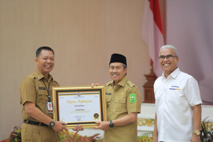 Treasury Award 2023, Pemko Pekanbaru Terbaik Ketiga Dalam Kategori Penyaluran KUR