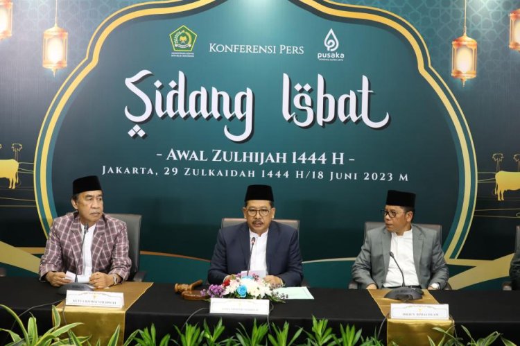 Gelar Sidang Isbat, Pemerintah Republik Indonesia Menetapkan 1 Zulhijjah 1444 H Jatuh Pada Hari Selasa 20 Juni 2023