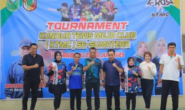 Pj Wali Kota Pekanbaru Buka Turnamen Tenis Meja Tingkat Sumatera