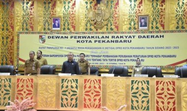 DPRD Pekanbaru Gelar Paripurna Pengesahan Perubahan Tatib Dewan