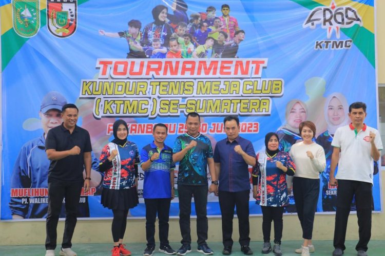 Pj Wali Kota Pekanbaru Buka Turnamen Tenis Meja Tingkat Sumatera