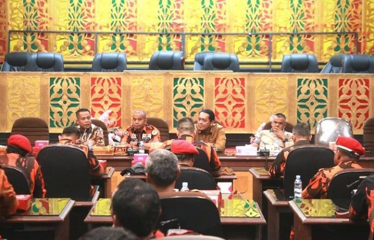 Siap Dukung Kinerja DPRD, Puluhan Anggota Ormas PP Datangi Gedung DPRD Kota Pekanbaru