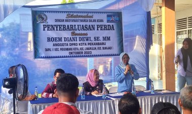 Anggota DPRD Pekanbaru Roem Diani Dewi Sosialisasikan Perda Bantuan Hukum Bagi Masyarakat Tidak Mampu