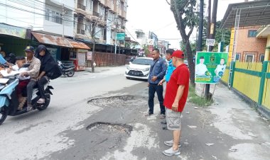Komisi I DPRD Kota Pekanbaru Tinjau Jalan Rusak Akibat Penggalian PDAM