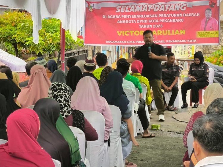 Victor Parulian Laksanakan Penyebarluasan Perda Kota Pekanbaru tentang Pemberdayaan UMKM