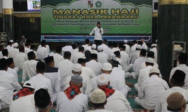 Pelaksanaan Manasik Haji Perdana Tahun Ini, 1.167 CJH Kota Pekanbaru Diharapkan Dapat Menjaga Kesehatan Serta Diberi Kemudahan