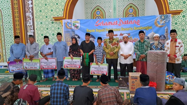 Safari Ke Desa Mayang Sari, H. Zukri Komitmen Selalu Santuni Anak Yatim