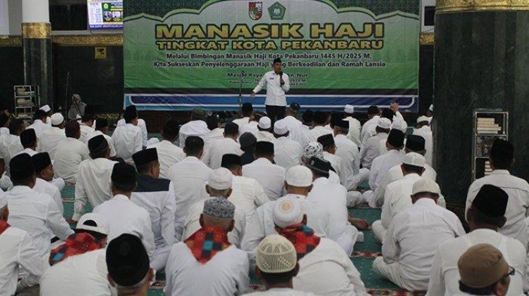 Pelaksanaan Manasik Haji Perdana Tahun Ini, 1.167 CJH Kota Pekanbaru Diharapkan Dapat Menjaga Kesehatan Serta Diberi Kemudahan