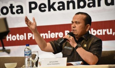 Ketua DPRD Pekanbaru, Muhammad Sabarudi saat menjadi pembicara dalam kegiatan 