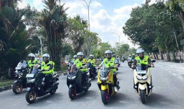 Deklarasi Tertib Berlalu Lintas dengan berkendara motor secara aman dan tertib