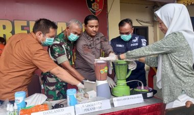 Hasil Sindikat Antar Provinsi, Polresta Pekanbaru Musnahkan Barang Bukti Narkotika
