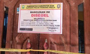 Jadi Tempat Prostitusi Dan Tidak Memiliki IMB, Satpol PP Kabupaten Siak Segel Homestay Sahabat