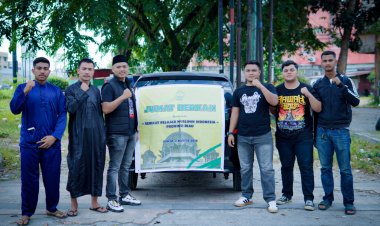 Gelar Jum'at Berkah, Sepmi Riau Berbagi Ratusan Makanan Kepada Gepeng, Ojol Dan Pasukan Kuning Kota Pekanbaru