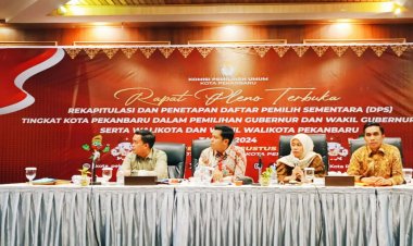 Rapat Pleno Terbuka, KPU Kota Pekanbaru Menetapkan 789.236 DPS Untuk Pilkada 2024