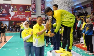 Turnament Bola Voli Kapolri Cup 2024 Zona 1 Resmi Ditutup, Tim Putra Kapolda Riau Keluar Sebagai Juara