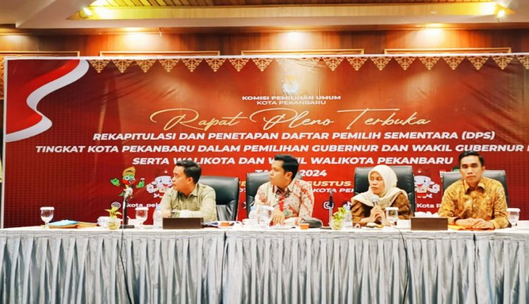 Rapat Pleno Terbuka, KPU Kota Pekanbaru Menetapkan 789.236 DPS Untuk Pilkada 2024