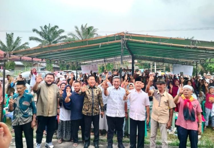 Kampanye Dialogis Di Kecamatan Rambah, Pasangan Calon Bupati Dan Wakil Bupati Rohul Nomor Urut 3 Janjikan Berobat Gratis Hanya Menggunakan KTP