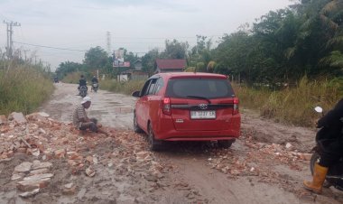 Pemko Pekanbaru Dianggap Hanya Pencitraan Belaka, Masyarakat Tuah Madani Akhirnya Gotong Royong Perbaiki Jalan UKA