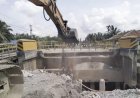Jembatan Sei Sekayan Deras Inhu Diperbaiki, PUPR Riau Fokus Pemancangan Tiang Pancang