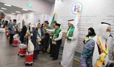 441 Jemaah Haji Kloter BTH-03 Provinsi Riau Tiba Di Madinah Dengan Selamat