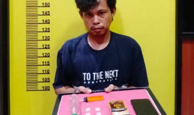 Grebek Kampung Teleng, Polres Inhu Tangkap Seorang Penjual Sabu