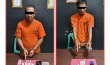 Simpan 31,25 Gram Sabu Di Semak - Semak, Dua Pria Ditangkap Polsek Ujung Batu
