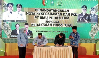 Perkuat Tata Kelola Hukum dan Bisnis, Riau Petroleum Gandeng Kejati Riau Teken Nota Kesepahaman