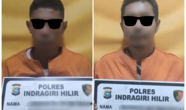 Parkiran Hotel Tembilahan Jadi TKP, Dua Pengedar Sabu Ditangkap Polres Inhil Saat Shubuh