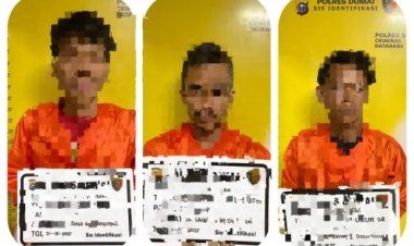 Berhasil Ungkap Kasus Pencurian, Polres Dumai Amankan 3 Pelaku Kurang Dari 12 Jam