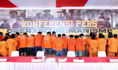 Ungkap 43 Kasus Premanisme Dalam 12 Hari, Polda Riau Amankan 54 Tersangka