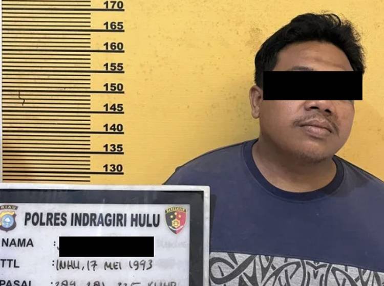 Polres Inhu Tangkap Preman Kambuhan Pelaku Percobaan Asusila di Kuala Cenaku