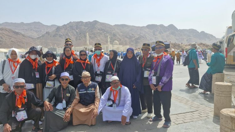 Hari Kedua di Madinah, Jema'ah Haji Kabupaten Inhil Ziarah ke Masjid Quba dan Jabal Uhud