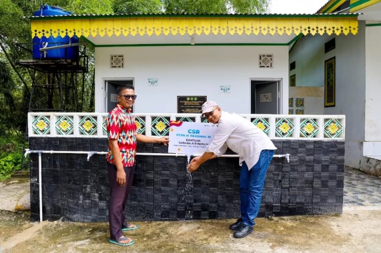 Atasi Krisis Air Saat Kemarau, PTPN IV PalmCo Bangun Fasilitas Air Bersih Di Desa Talang Danto Kabupaten Kampar
