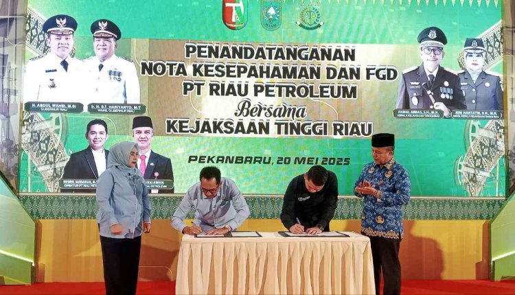 Perkuat Tata Kelola Hukum dan Bisnis, Riau Petroleum Gandeng Kejati Riau Teken Nota Kesepahaman