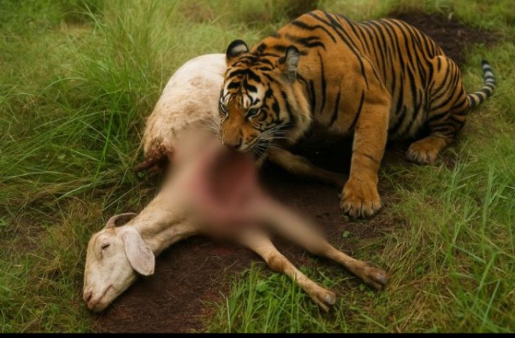 Mangsa 8 Ekor Kambing Warga, Desa Griya Mukti Inhil Diteror Harimau Sumatra