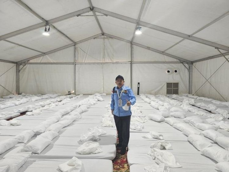 Tinjau Kesiapan Tenda Arafah, Kemenag Riau Himbau Jemaah Tetap Waspada Dan Jaga Kekompakan Jelang Puncak Haji