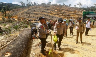 Tak Hanya Berantas Perusak Lingkungan, Polda Riau Hijaukan Kembali Hutan Lindung Siabu Kampar