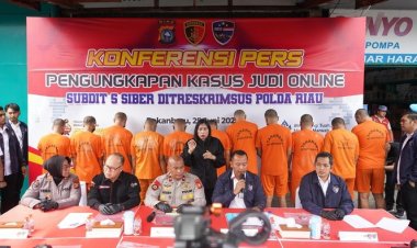 Polda Riau Bongkar Sindikat Judi Online Di Pekanbaru, Omzet Tembus Rp3,6 Miliar