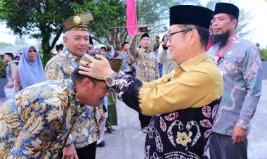 Sambutan Hangat Negeri Junjungan Untuk Kafilah MTQ Riau Ke-43, Kompang Bertalu, Tanjak Terpasang