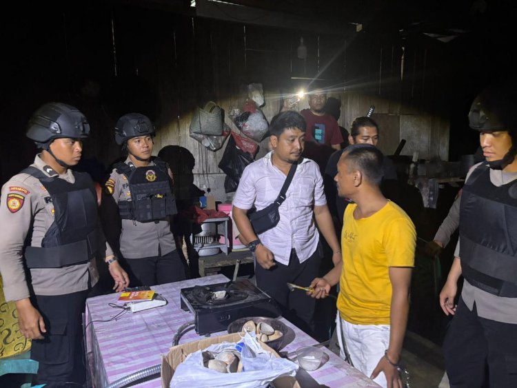 Polres Kuansing Ungkap Kasus Tambang Emas Ilegal Dan Penadahan, Dua Tersangka Diamankan