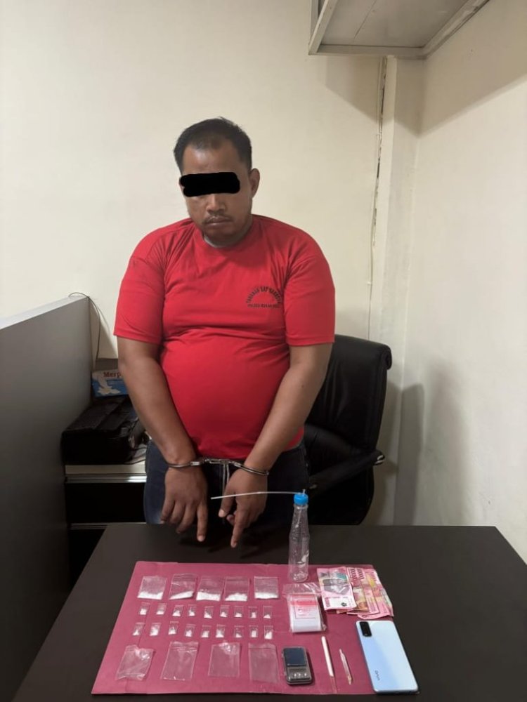 Tangkap Pengedar Narkoba Di Kunto Darussalam, Polres Rokan Hulu Amankan 23 Paket Sabu