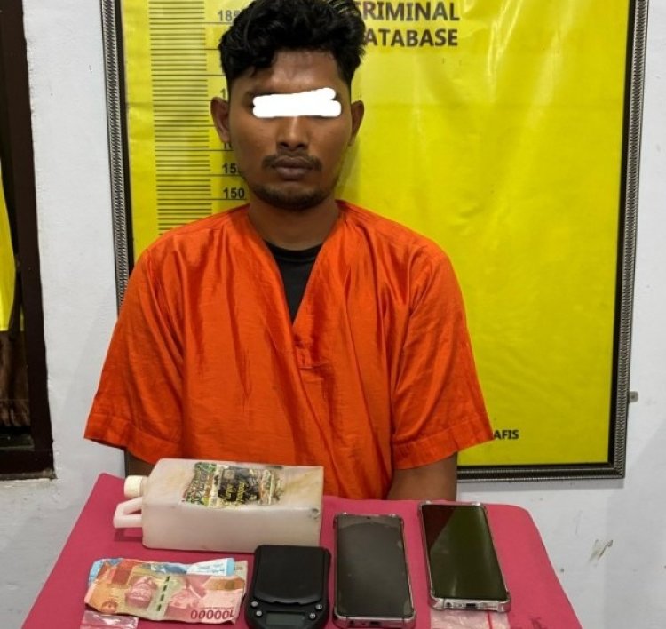 Ciduk Bandar Narkoba Di Desa Pejangki Inhu, Polsek Batang Cenaku Amankan 59 Gram Sabu