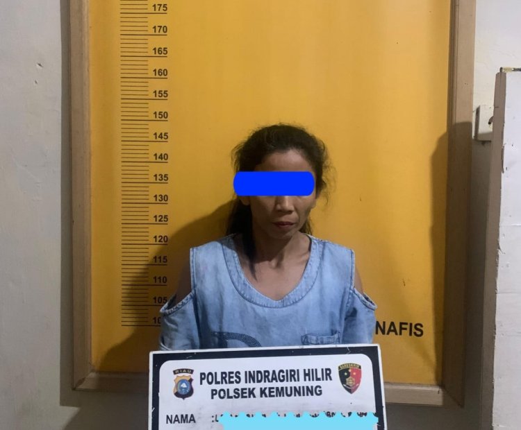 Grebek Pengedar Sabu Desa Keritang, Polsek Kemuning Tangkap Wanita Paruh Baya Bersama Barang Bukti
