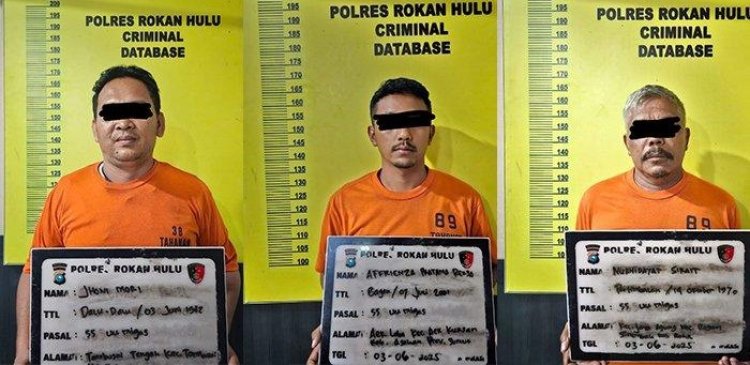 Bongkar Penimbunan 10 Ribu Liter Pertalite, Polres Rohul Amankan 3 Orang Pelaku